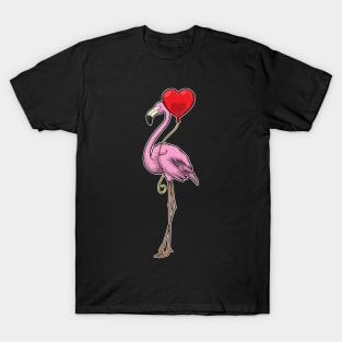 Flamingo Heart Balloon T-Shirt